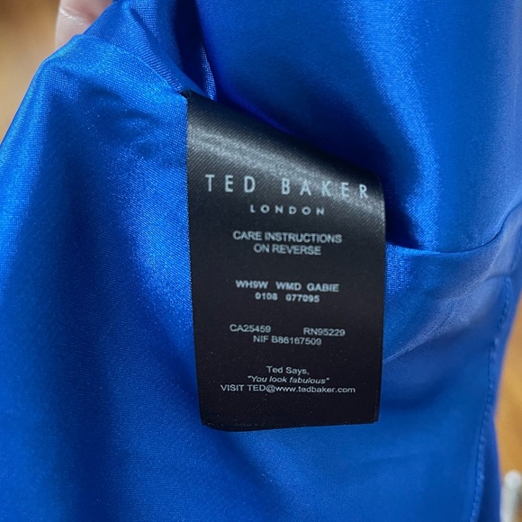 Ted Baker London Gabor One Shoulder Drape Midi Dress size 4 - Picture 4 of 4